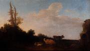 Francesco Giuseppe Casanova Cattle on pasture. USA oil painting artist